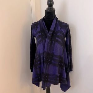 Purple & Black Gap Chunky Warm Sweater Cardigan Sz XS